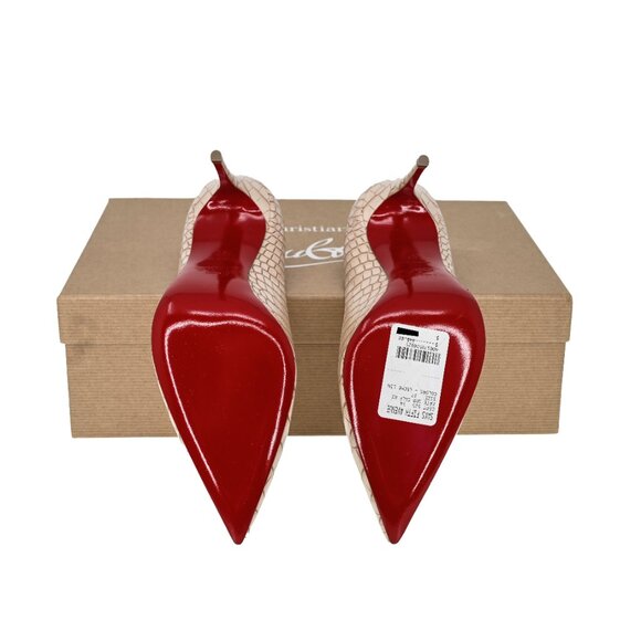 Christian Louboutin Kate 100 Croc-effect Leather Pumps - Picture 6 of 7